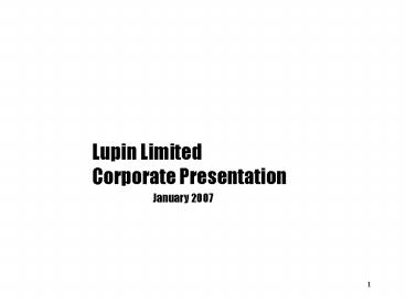 Lupin Limited