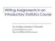 Writing Assignments in an Introductory Statistics Course