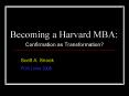 Becoming a Harvard MBA: PowerPoint PPT Presentation