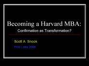 Becoming a Harvard MBA: