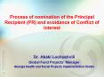 Process of nomination of the Principal Recipient PR and avoidance of Conflict of Interest PowerPoint PPT Presentation