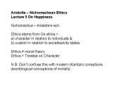 Aristotle Nichomachean Ethics