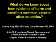 What do we know about how evidence of harm and benefit is communicated in other countries PowerPoint PPT Presentation
