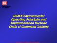 USACE Environmental Operating Principles and Implementation Doctrine Chain of Command Training PowerPoint PPT Presentation