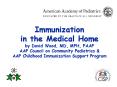 Immunization in the Medical Home by David Wood, MD, MPH, FAAP AAP Council on Community Pediatrics PowerPoint PPT Presentation