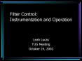 Filter Control: Instrumentation and Operation PowerPoint PPT Presentation