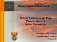 Department of Transport PowerPoint PPT Presentation