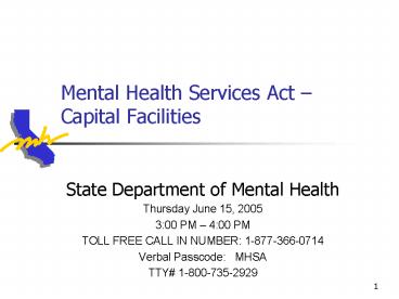 Mental Health Services Act Capital Facilities