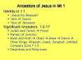 Ancestors of Jesus in Mt 1 PowerPoint PPT Presentation