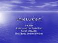 Emile Durkheim PowerPoint PPT Presentation