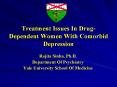 Treatment Issues In DrugDependent Women With Comorbid Depression PowerPoint PPT Presentation
