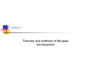 Theories and methods of life-span development