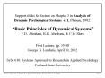 Support slides for lecture on Chapter 3 in Analysis of Dynamic Psychological Systems v' 1, Plenum, 1 PowerPoint PPT Presentation