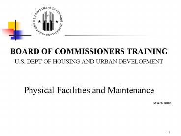 BOARD OF COMMISSIONERS TRAINING