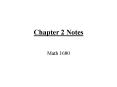 Chapter 2 Notes PowerPoint PPT Presentation
