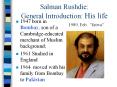 Salman Rushdie: General Introduction: His life PowerPoint PPT Presentation