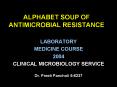 ALPHABET SOUP OF ANTIMICROBIAL RESISTANCE PowerPoint PPT Presentation