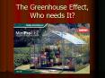 The Greenhouse Effect, Who needs It PowerPoint PPT Presentation