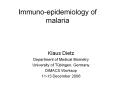 Immuno-epidemiology of malaria PowerPoint PPT Presentation