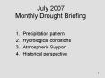 July 2007 Monthly Drought Briefing PowerPoint PPT Presentation