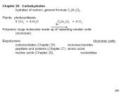 Chapter 25: Carbohydrates