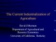 The Current Industrialization of Agriculture PowerPoint PPT Presentation