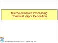Microelectronics%20Processing%20Chemical%20Vapor%20Deposition PowerPoint PPT Presentation