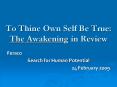To Thine Own Self Be True: The Awakening in Review PowerPoint PPT Presentation