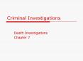 Criminal Investigations PowerPoint PPT Presentation