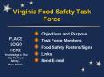 Virginia Food Safety Task Force PowerPoint PPT Presentation