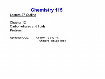 Chemistry 115