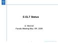 E-ELT Status PowerPoint PPT Presentation