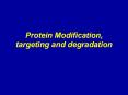 Protein%20Modification,%20targeting%20and%20degradation PowerPoint PPT Presentation