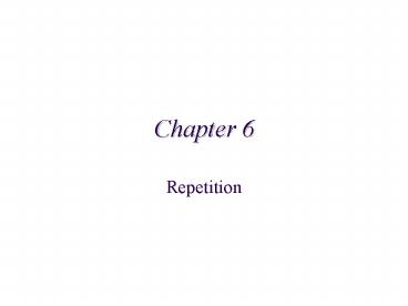 PPT – Repetition PowerPoint presentation | free to view - id: 4c400-MGQyM