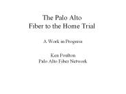 The Palo Alto Fiber to the Home Trial