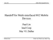 Handoff for Multiinterfaced 802 Mobile Devices