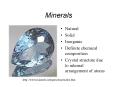 Minerals PowerPoint PPT Presentation