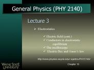 General Physics (PHY 2140)