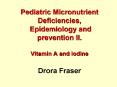 Pediatric Micronutrient Deficiencies, Epidemiology and prevention II' Vitamin A and iodine Drora Fra PowerPoint PPT Presentation