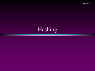 PPT – Hashing PowerPoint presentation | free to download - id: 4c9a6-MTU3Y