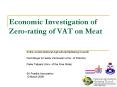Economic Investigation of Zero-rating of VAT on Meat PowerPoint PPT Presentation