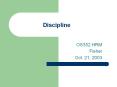 Discipline PowerPoint PPT Presentation