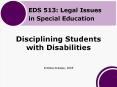 Disciplining Students with Disabilities PowerPoint PPT Presentation