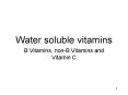 Water soluble vitamins PowerPoint PPT Presentation