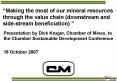 Beneficiation and Job Creation in the South African Diamond Industry A Mining Industry Perspective o PowerPoint PPT Presentation