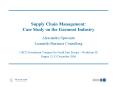 Supply Chain Management: Case Study on the Garment Industry PowerPoint PPT Presentation