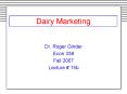 Dairy Marketing PowerPoint PPT Presentation