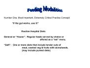 Feeding Modalities