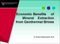 Economic Benefits of Mineral Extraction from Geothermal Brines PowerPoint PPT Presentation