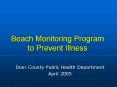 Beach Monitoring Program to Prevent Illness PowerPoint PPT Presentation
